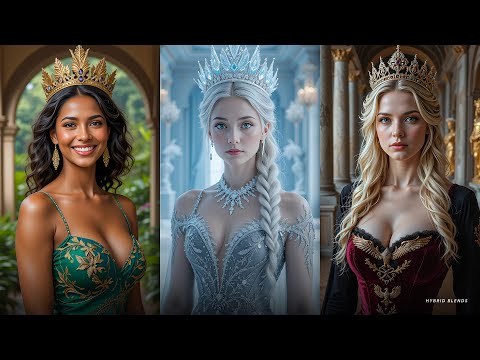 Asking AI to Create Glorious Queens In the World | All in One🌍 #aiart  #aifusion #ai