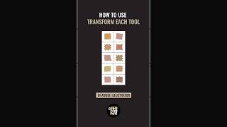 How to use transform each tool in Adobe Illustrator. #graphicdesign