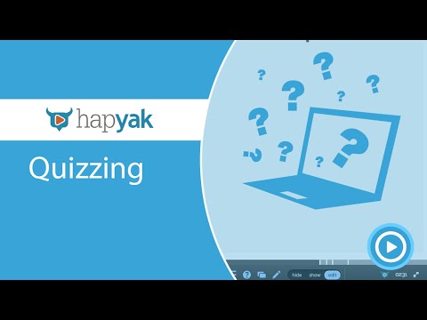 Quiz in HapYak - Interactive video tutorial
