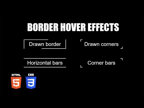 Animated Border Hover Effects | HTML & CSS Tutorial