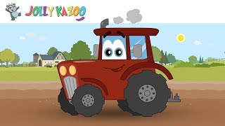 The Red Tractor (I Am A Trac-Trac-Tractor) | Tractor Song | Jolly Kazoo