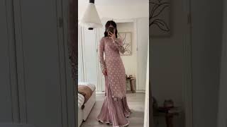 #georgettefabric #realmirrorwork #sequencework #codingwork #dupattasoftorganza #trendinginfashion