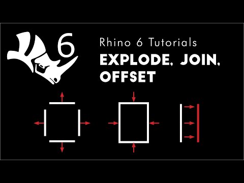 Rhino 6 3D Modeling 1.05  Explode, Join, Offset