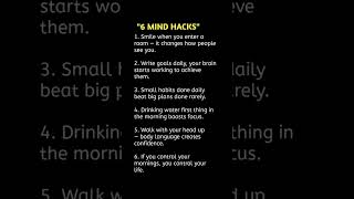 6 Mind Hacks To Upgrade Your Life#mindhacks