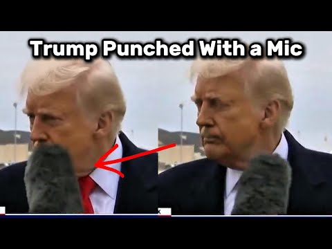 Reporter PUNCHES Trump in the Head with a Mic..
