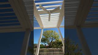 Louvered Pergola Perfect for any Season #backyard #backyarddesign #gardenstructure