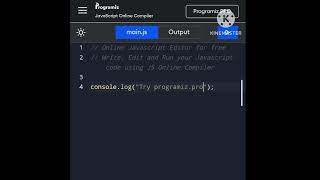 ONLINE JAVASCRIPT COMPILER 😊| Mobile Me Online Js Compiler Kaise Chaley | Programiz Compiler #shorts