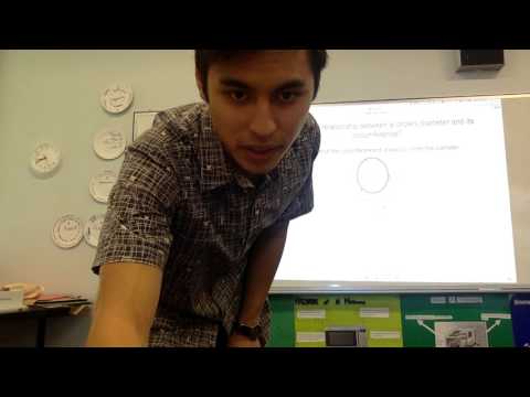 Teacher using spaced repetition software in maths class