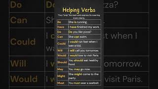 Helping Verbs! 🔥 Learn Auxiliary Verbs with Examples & Boost Your English Fluency! 🚀 #Grammar