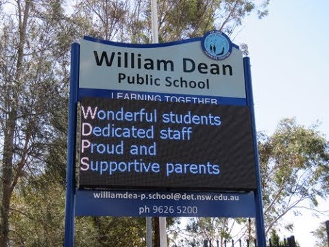 William Dean Public School Electronic Sign