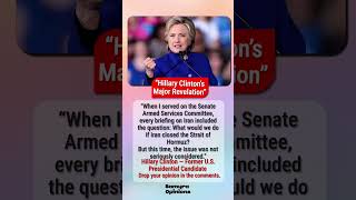 “What Would America Do?” Hillary Clinton’s Iran Warning Resurfaces #trendingnow #geopolitics