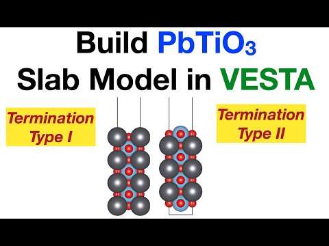 Build Perovskite Slab Model in VESTA (two termination options)