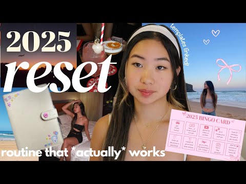 ultimate 2025 RESET guide w/ templates ⭐️ (bingo card, goal setting, journal set up) | gabrielleteo