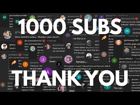 1000 Subscribers. Who would have thought...?  Not me.