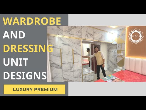 Wardrobe and Dressing Unit Designs of a 4BHK Residential Unit at Kolkata | Four different options