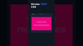Stroke TEXT! CSS Trick🤯 Don't miss this..🔥 #shorts #viralshorts #css