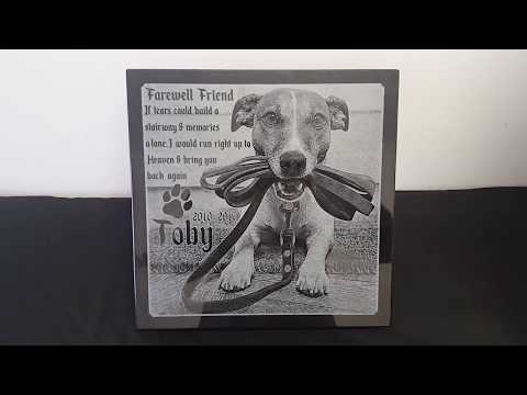 Laser etched Granite memorial stone