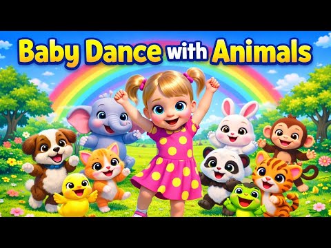 Baby Dance with Animals 🐘🐶 Funny Kids Song | Nursery Rhyme for Children