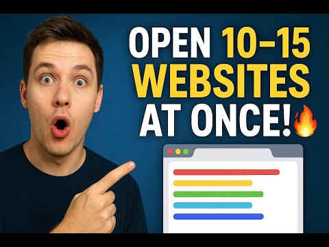 How to open multiple Websites at Once! 🔥 Browser Trick for Productivity Boost #productivity