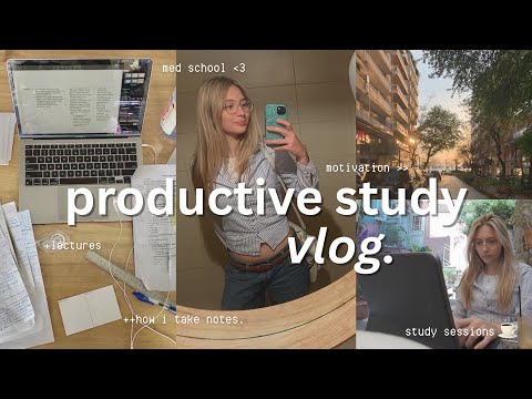 PRODUCTIVE study vlog as a med student 🍵 📖 | motivation, note taking, lectures & study tips