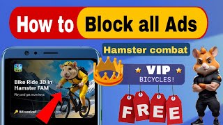 How to Block All Ads on Mobile | Get Free VIP Pass & Redeem Codes | #Hamsterkombat #earnmoney