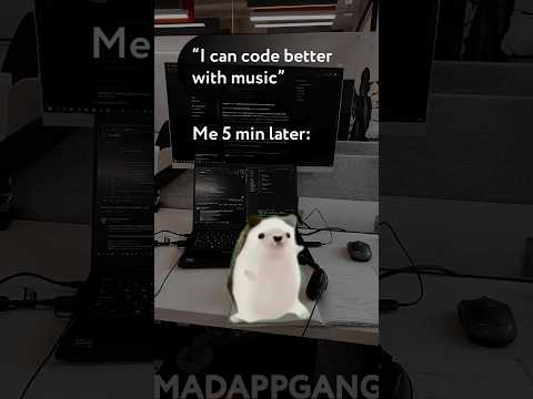One bug = music off, focus mode on 😬 #shorts #codinghumor #developerlife #codingproblems