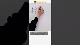 Add Fractions: 4/11 + 5/11 Explained #Math #OperationsWithFractions #AdditionOfFractions