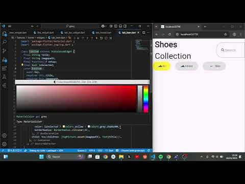 Flutter dribble shoe shop UI tutorial: Part 2