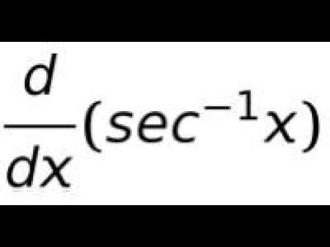 Derivative of arcsec(x)