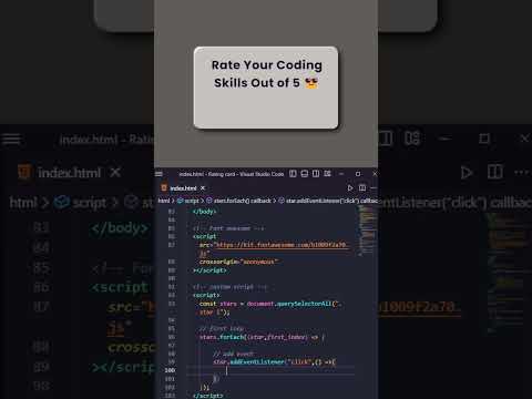 Build a Product Rating card Using HTML CSS & JAVASCRIPT | Project | #shorts #htmlcss #javascript