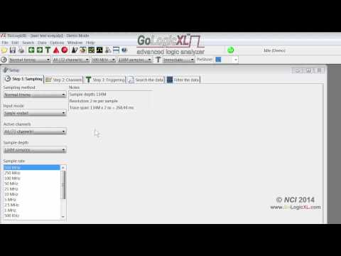 Logic Analyzer GoLogicXL: Active channels (sampling #03)