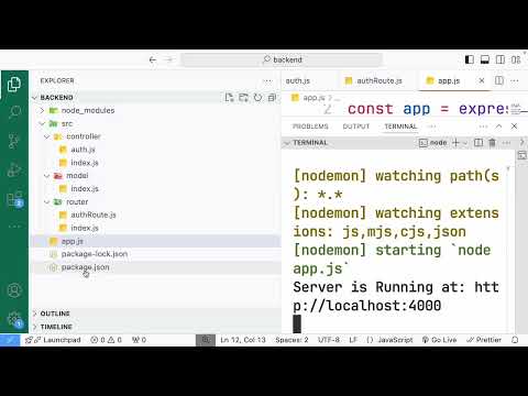 Login API Creation with Express.Js