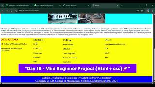 “Mini HTML CSS Project | Beginner Frontend Website | Simple & Clean UI”