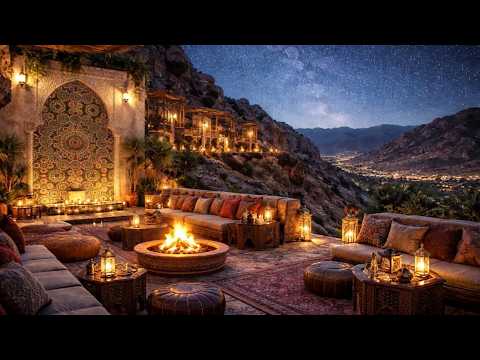 🔥 Moroccan Mountain Lounge | Starry Night Ambience for Party & Relaxation