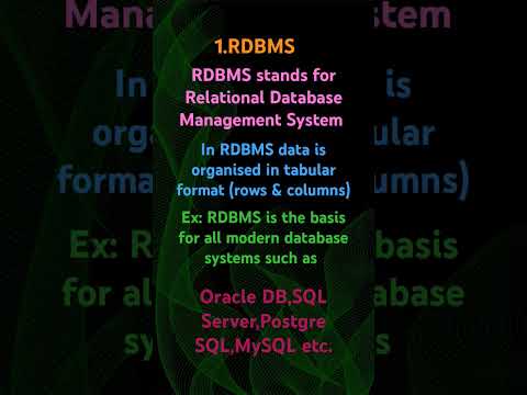 What is RDBMS? Examples of RDBMS. #rdbms #dbms #shorts #basics