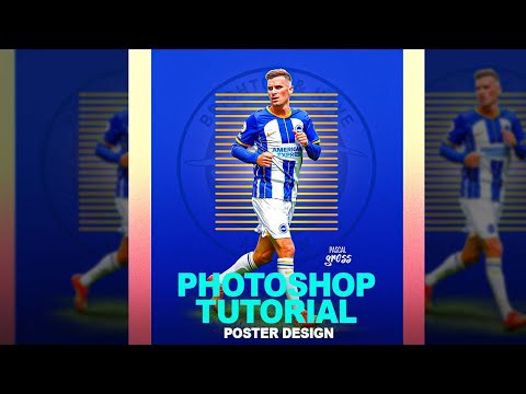 Create this fresh & simple football poster design! 🥶 Brighton FC | #PHOTOSHOP