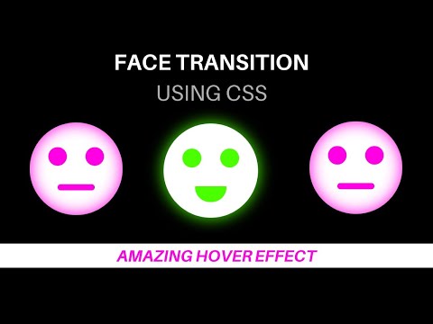 Sad face to happy face transition using html & css | Amazing Hover Effect