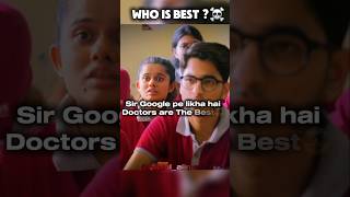 Who Is Best?🔥 Doctors vs Engineer ☠️ ft. @MotionNVSir  #motion #kota #doctor #iitjee