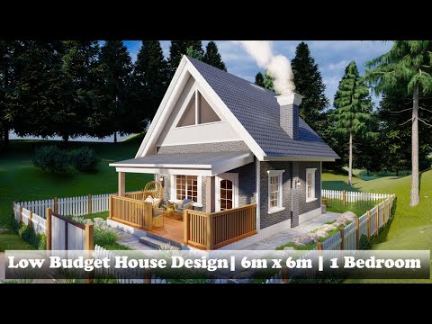 Cozy Country Style Tiny House Tour (6mx6m) | Small House Design | 1 Bedroom ( Low Budget House )