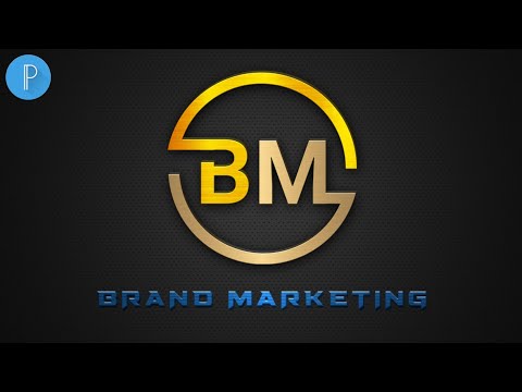 B M Logo Design Tutorial | How to make logo for YouTube Channel | Abduke Design
