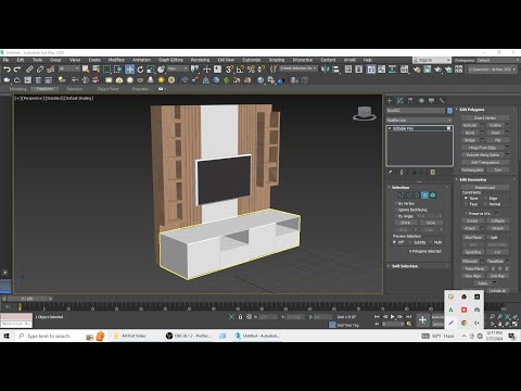 TV cabinet Design in 3ds max || design bangladesh