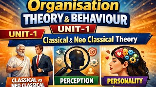Unit-1 Classical and Neo Classical Theory, Perception, Personality #punjabuniversity#mcom#exam#bcom 