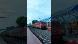 Indian most amazing beautiful train passing #railway #train #indianrailways #railvlogger #railtrack