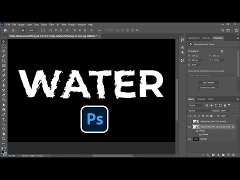 Simple Water Text Effect in Adobe Photoshop 2021 | Photoshop tutorial for beginners