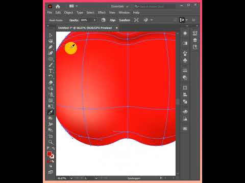 Using the Mesh Tool (Creating an Apple) #youtubeshorts #shorts #trendingshort #viralshorts #short