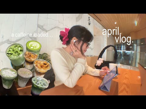 it's finals season and i can't study without a matcha (april vlog) 🍵