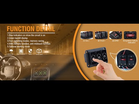 3 Gang Switch Panel, 12/24V Smart Touch Led Light Control