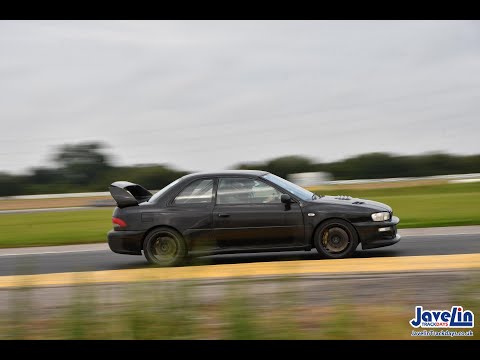 Big BHP turbo boost Impreza, fly by with antilag