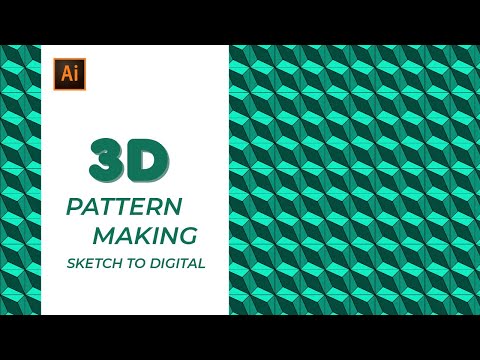 How to Make 3D Pattern Using Adobe Illustrator | Sketch To Digital | Thani Creation