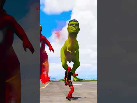 কে পারবে হাল্ক আর আয়রনম্যান কে হারাতে 🤔🤔❓ #cartoon #gta #trending #spiderman #hulk #vanom